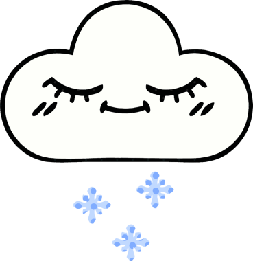 Bir insan tarafından çizilmiş bir kar bulutu çizgi filmi.