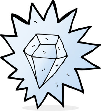 bir insan tarafından çizilmiş kocaman bir elmas.