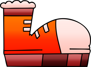 bir insan tarafından çizilmiş gölgelenmiş tuhaf bir spor ayakkabı.