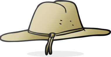 Bir insan tarafından çizilmiş serbest çizgi film şapkası.