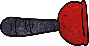 Bir insan tarafından çizilmiş karalama tuvalet pompası.