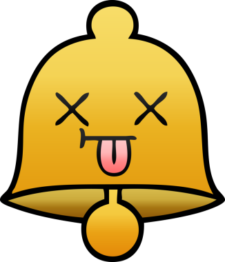 bir insan tarafından çizilmiş bir çanın gölgelenmiş karikatürü