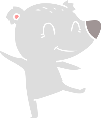 Bir insan tarafından çizilmiş dost canlısı ayı dansı