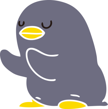 Bir insan tarafından çizilmiş garip bir penguen çizimi.