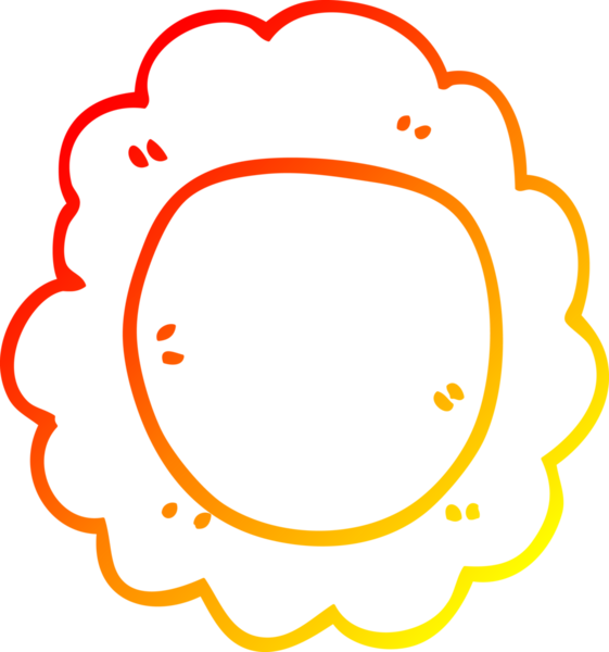 Bir insan tarafından çizilmiş karikatür çiçeğinin sıcak çizgi çizimi