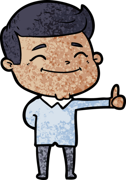 Bir insan tarafından çizilmiş mutlu çizgi film adamı.