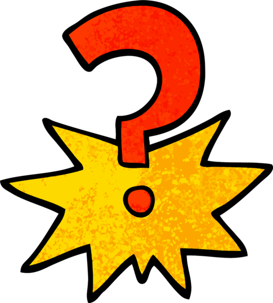 Bir insan tarafından çizilmiş grunge desenli çizim soru işareti