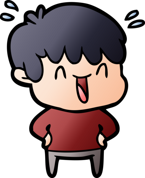 Bir insan tarafından çizilmiş gülen çocuk.