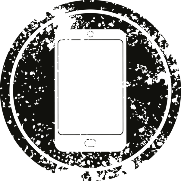 Bir insan tarafından çizilmiş cep telefonu grafiksel sıkıntı sembolü