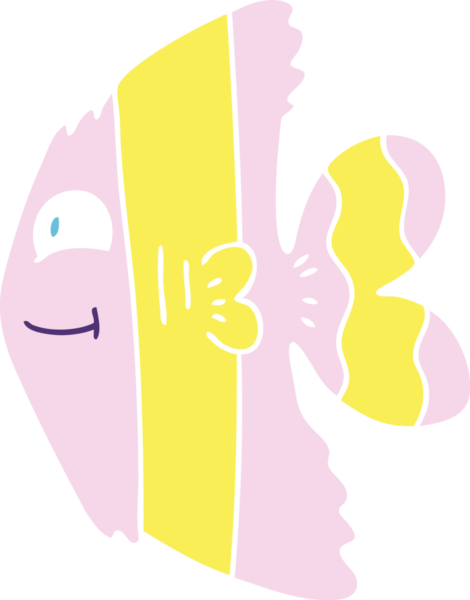 Bir insan tarafından çizilmiş garip bir karikatür balığı.