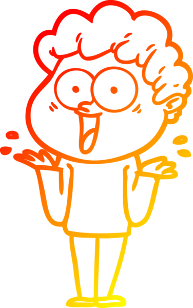 Bir insan tarafından çizilmiş mutlu bir adamın çizgi çizimi.