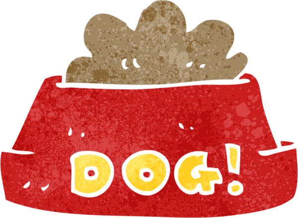 Bir insan tarafından çizilmiş çizgi film köpek maması.