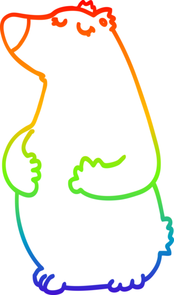 gökkuşağı gradyan çizgi çizimi bir insan tarafından çizilmiş bir çizgi ayı