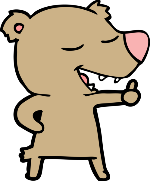 Bir insan tarafından çizilmiş çizgi film ayısı.