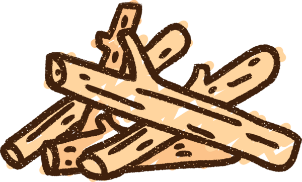 Bir insan tarafından çizilmiş Ateş Kampı Tebeşiri