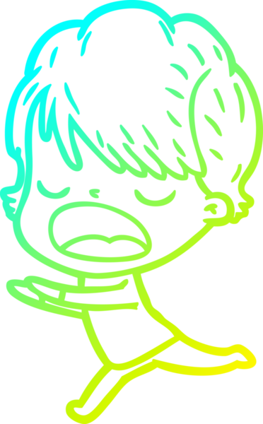 Bir insan tarafından çizilmiş bir karikatür kadın çizimi.