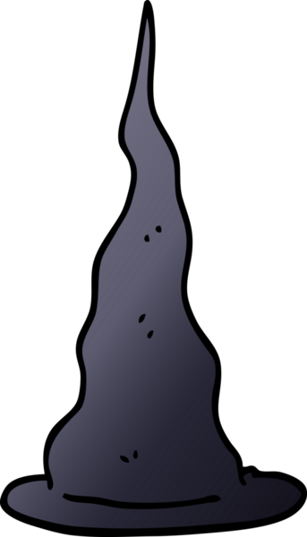 Bir insan tarafından çizilmiş karalama cadı şapkası.