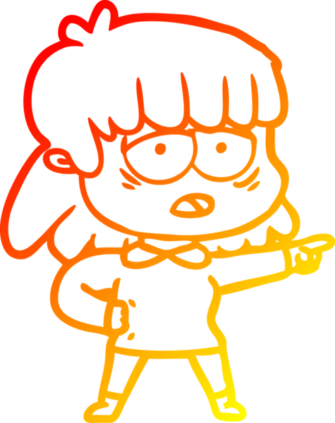 Bir insan tarafından çizilmiş, yorgun bir karikatür çizimi.