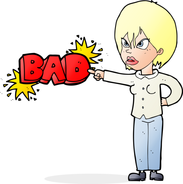 Bir insan tarafından çizilen karikatür kadın.