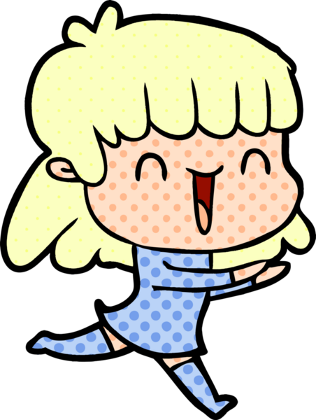 Bir insan tarafından çizilmiş karikatür kadın.