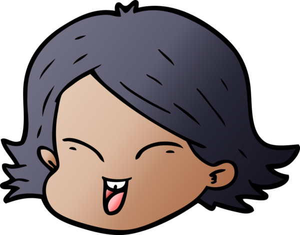 Bir insan tarafından çizilmiş bir kadın yüzü.