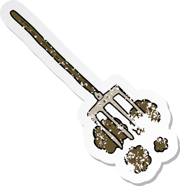 Bir insan tarafından çizilmiş bir çizgi film tırmığının gerilimli yapıştırması.