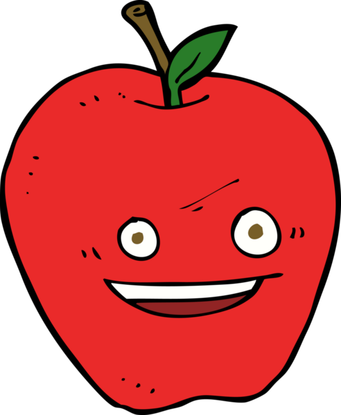 bir insan tarafından çizilmiş mutlu elma çizgi filmi