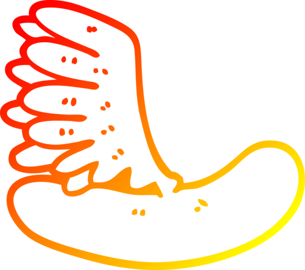 Bir insan tarafından çizilmiş bir sosislinin sıcak çizgi çizimi