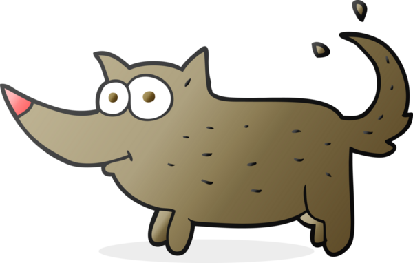 Bir insan tarafından çizilmiş serbest çizim köpek kuyruğu.