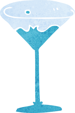 bir insan tarafından çizilmiş karikatür kokteyli