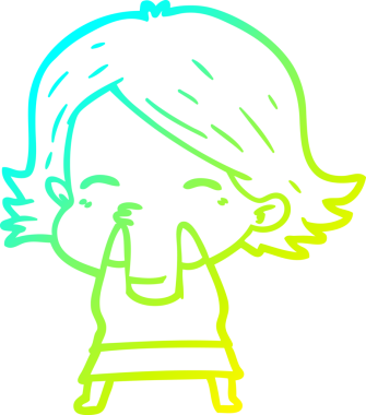 Bir insan tarafından çizilmiş bir karikatür kadın çizimi.