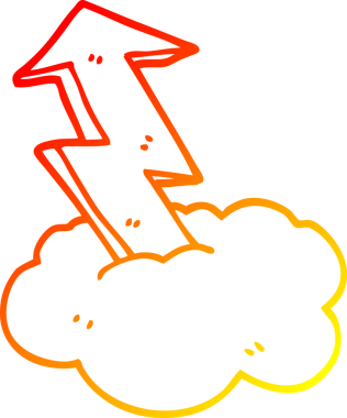 Bir insan tarafından çizilen çizgi film büyüme okunun sıcak gradyan çizimi