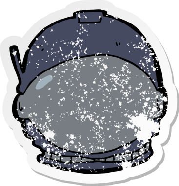 Bir insan tarafından çizilmiş bir astronot suratının gerilimli çıkartması.