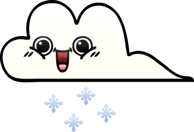 Bir insan tarafından çizilen kar bulutunun gölgeli çizimi