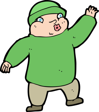 Bir insan tarafından çizilmiş şapkalı bir adam.