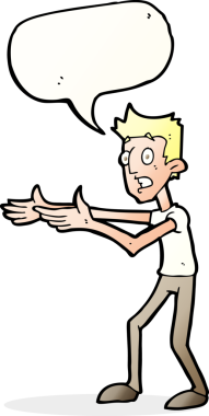 Çizgi filmdeki adam umutsuzca bir insan tarafından çizilmiş konuşma balonuyla anlatıyor.