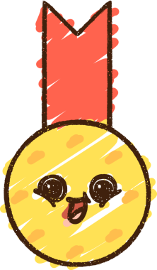 Bir insan tarafından çizilen Altın Madalya Tebeşiri