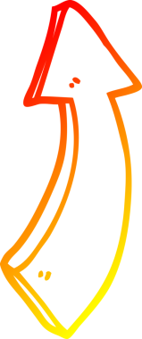 Bir insan tarafından çizilmiş bir çizgi filmin sıcak gradyan çizimi