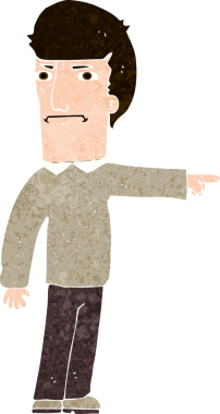 Bir insan tarafından çizilmiş çizgi filmci.