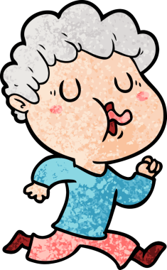 Bir insan tarafından çizilmiş çizgi film şarkıcısı.