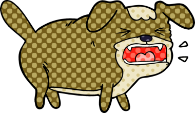 Bir insan tarafından çizilmiş köpek havlaması.