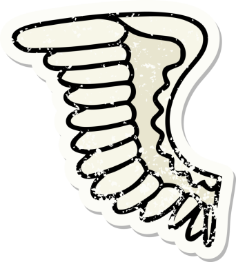 Bir insan tarafından çizilmiş geleneksel bir kanat dövmesi.