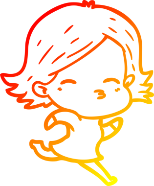 Bir insan tarafından çizilmiş bir karikatür kadın çizimi