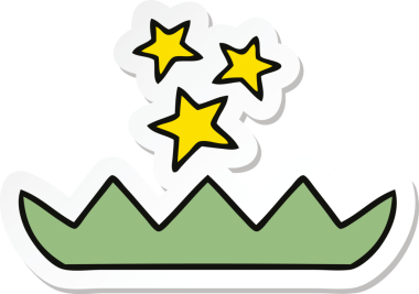 Bir insanın çizdiği sihirli nilüfer çiçeğinin çıkartması.