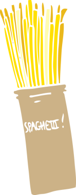 Bir insan tarafından çizilmiş bir spagetti karalama kavanozu.