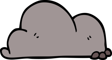 Bir insan tarafından çizilmiş karalama kayası.