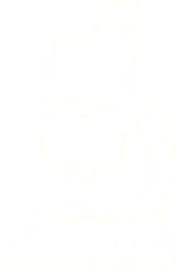 Bir insan tarafından çizilmiş mikroskop Tebeşiri