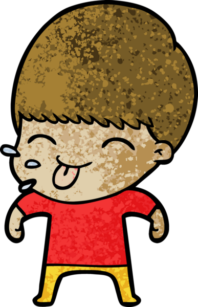 Bir insan tarafından çizilmiş komik çizgi film çocuğu.