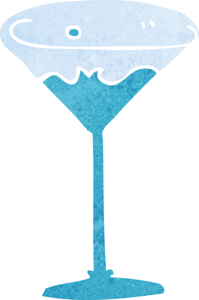 bir insan tarafından çizilmiş karikatür kokteyli