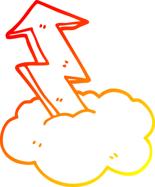 Bir insan tarafından çizilen çizgi film büyüme okunun sıcak gradyan çizimi